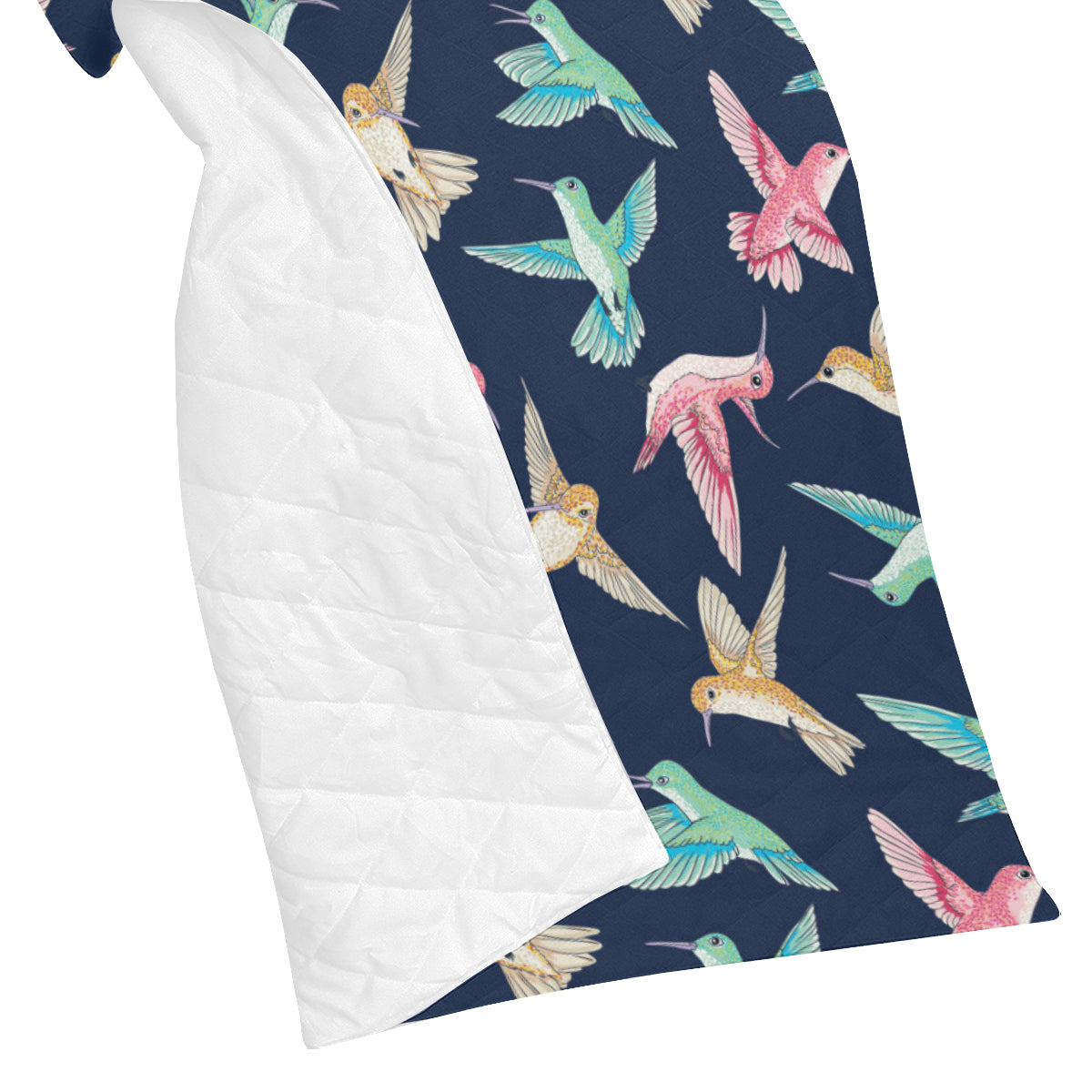 Hummingbird Cute Pattern Print Design 01 Premium Quilt