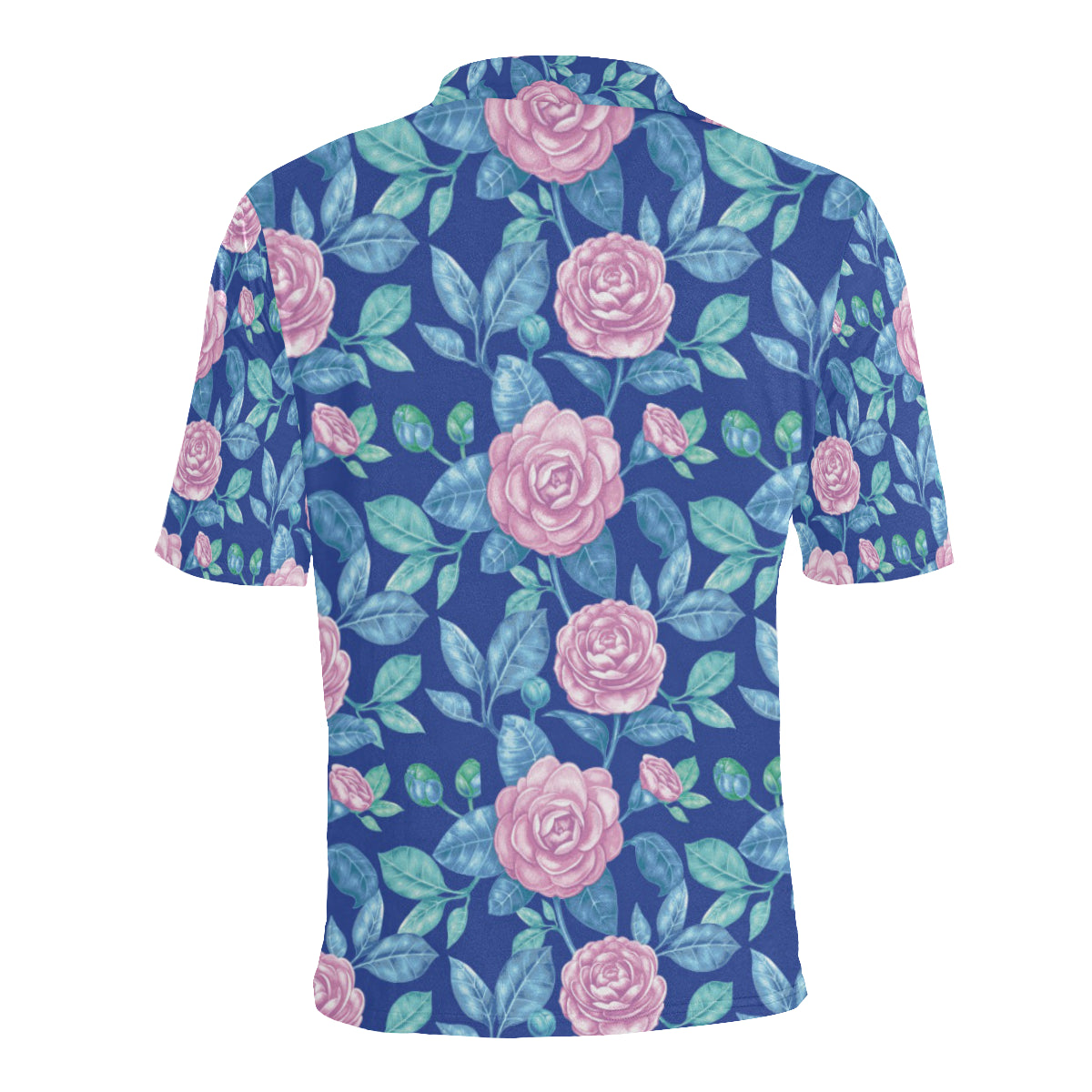 Camellia Pattern Print Design CM05 Men Polo Shirt