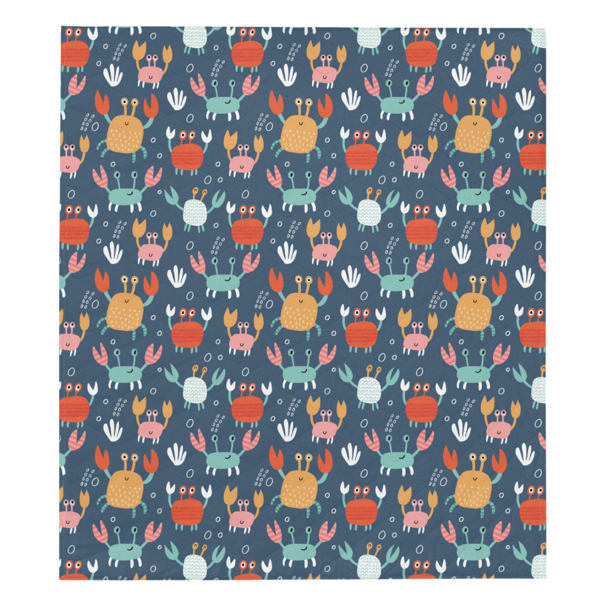 Crab Pattern Print Design 05 Premium Quilt