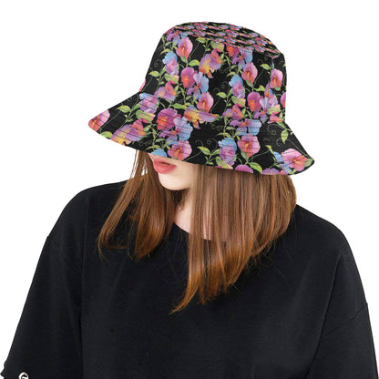 Peony Pattern Print Design PE012 Unisex Bucket Hat