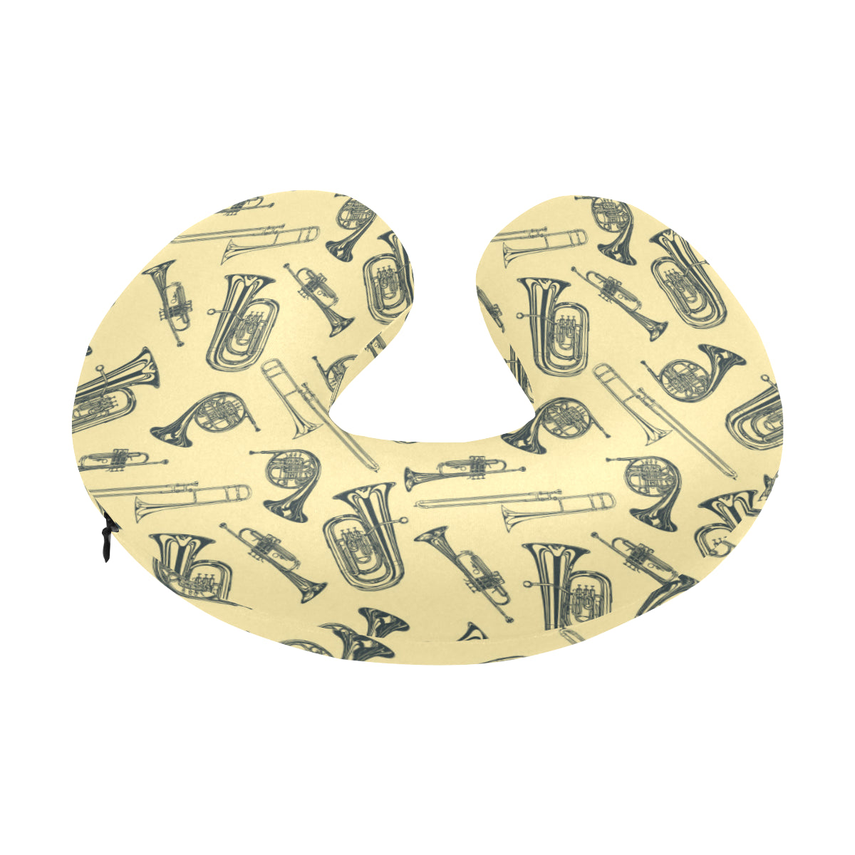 Tuba Pattern Print Design 01 U-Shaped Travel Neck Pillow