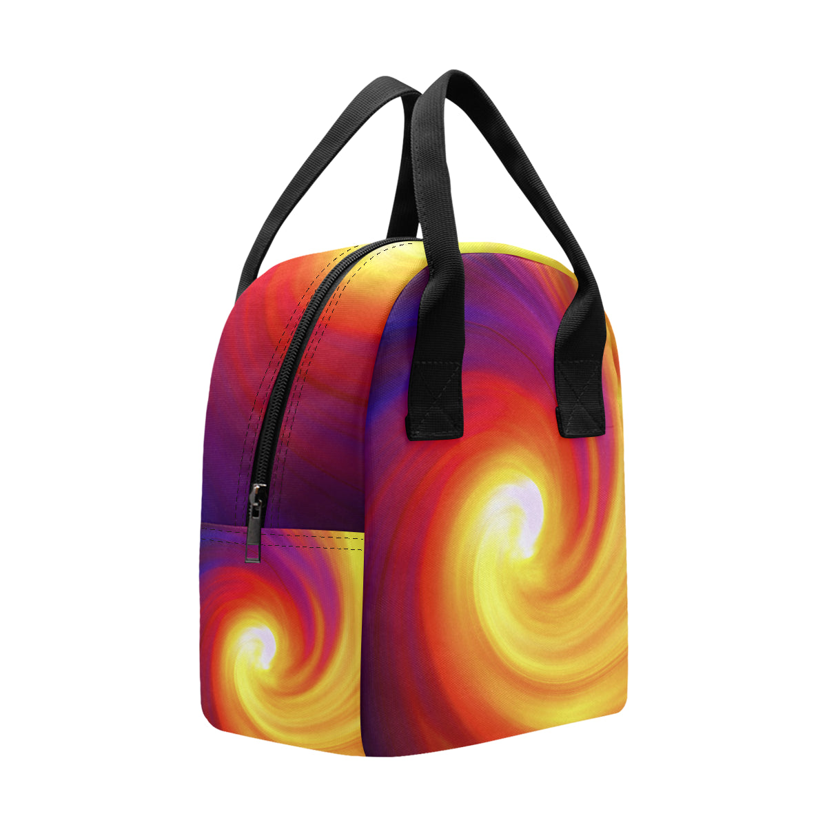 Vortex Twist Swirl Flame Themed Insulated Lunch Bag