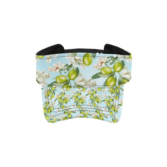 Elegant Olive Floral Print Unisex Sun Visor