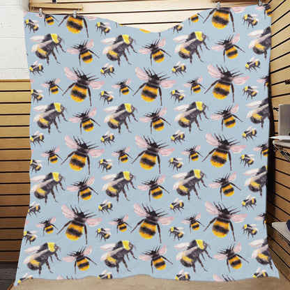 Bee Pattern Print Design BEE08 Premium Quilt