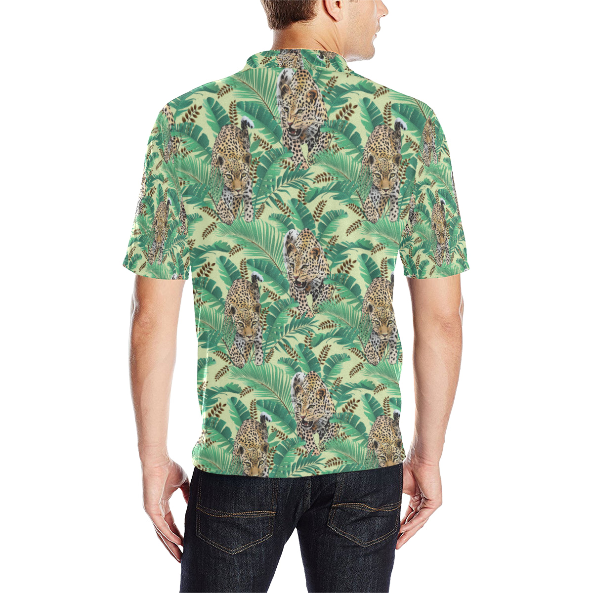 Leopard Pattern Print Design 03 Men Polo Shirt