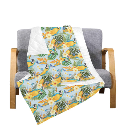Parrot Pattern Print Design A04 Premium Quilt