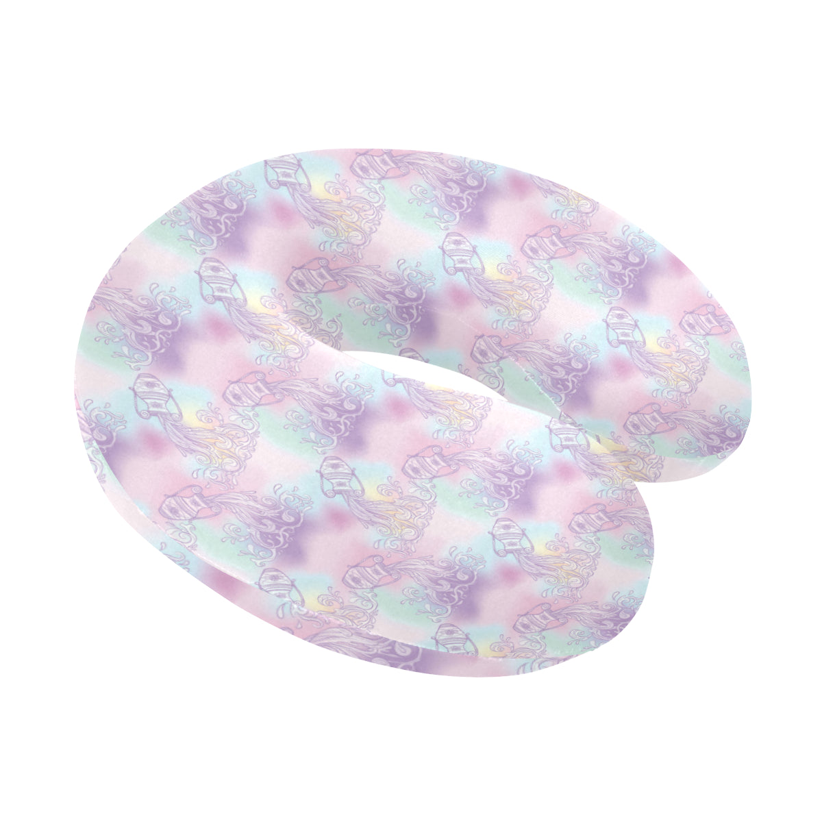 Aquarius Zodiac Pattern Print Design 01 U-Shaped Travel Neck Pillow