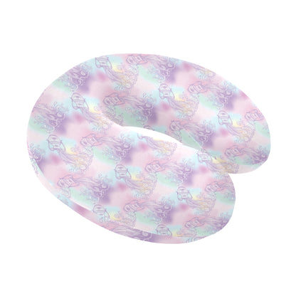 Aquarius Zodiac Pattern Print Design 01 U-Shaped Travel Neck Pillow