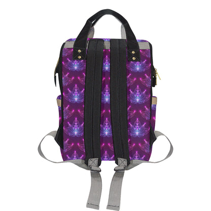 lotus Pattern Print Design LO01 Diaper Bag Backpack