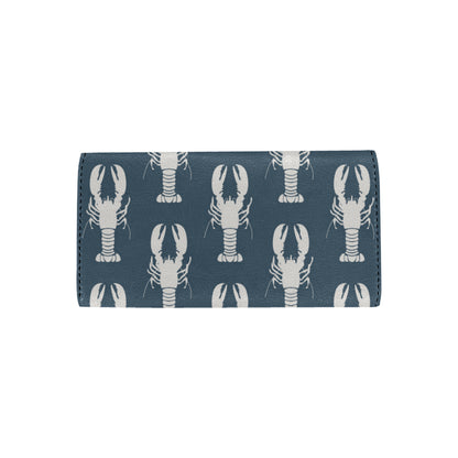 Lobster Pattern Print Design 02 Women's Trifold Wallet