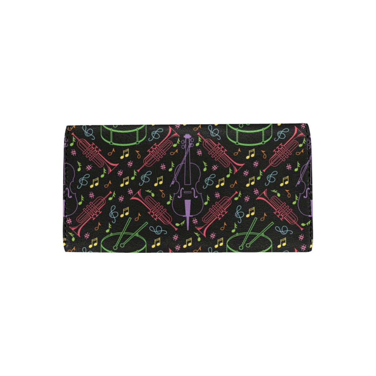 Cello Neon Pattern Print Design 02 Women's Trifold Wallet