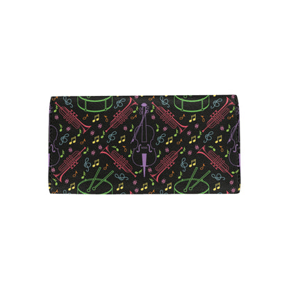 Cello Neon Pattern Print Design 02 Women's Trifold Wallet