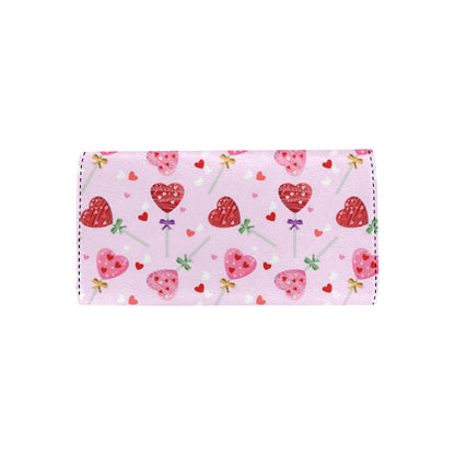 Lollipop Pattern Print Design LL07 Women's Trifold Wallet