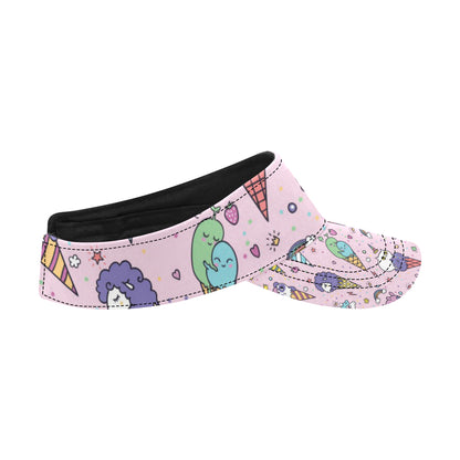 Ice Cream Pattern Print Design IC05 Unisex Sun Visor