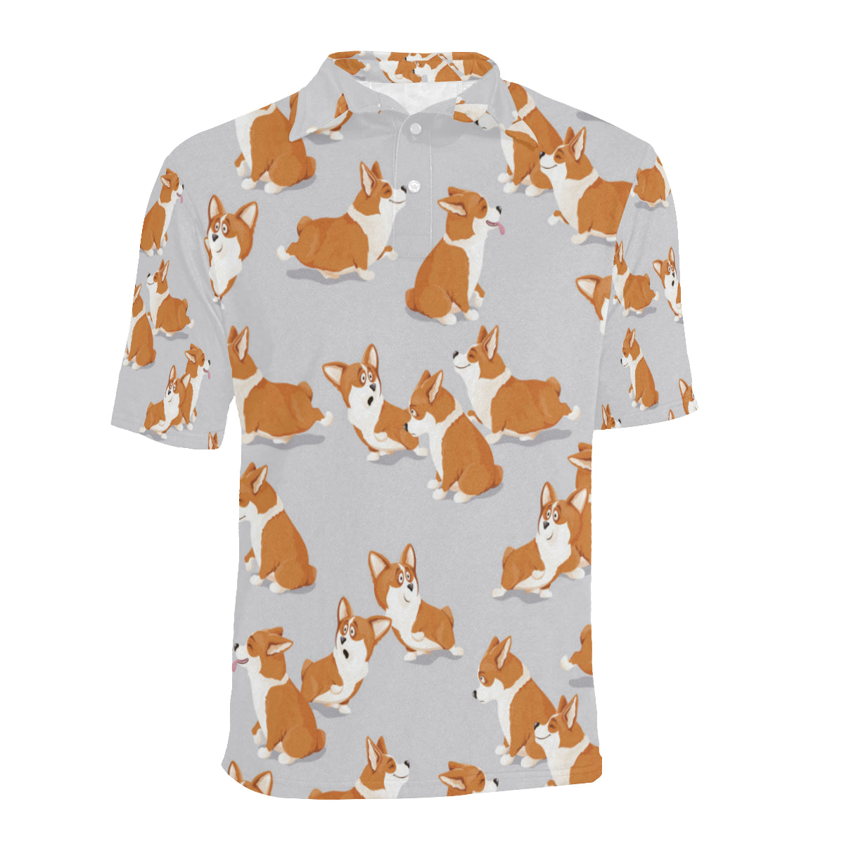 Pembroke Welsh Corgis Pattern Print Design A04 Men Polo Shirt