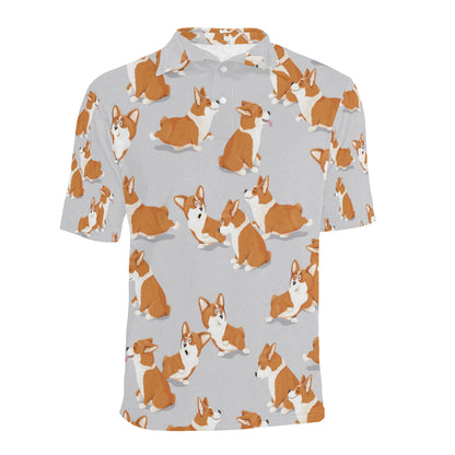 Pembroke Welsh Corgis Pattern Print Design A04 Men Polo Shirt