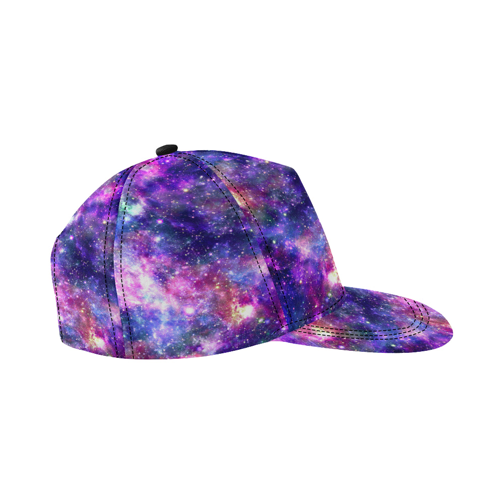 Galaxy Night Stardust Space Print Snapback Cap