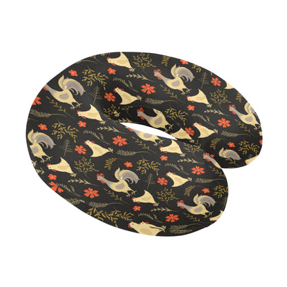 Chicken Pattern Print Design 04 U-Shaped Travel Neck Pillow