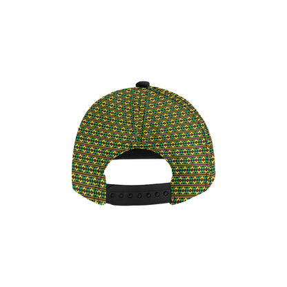 African Geometric Print Pattern Snapback Cap