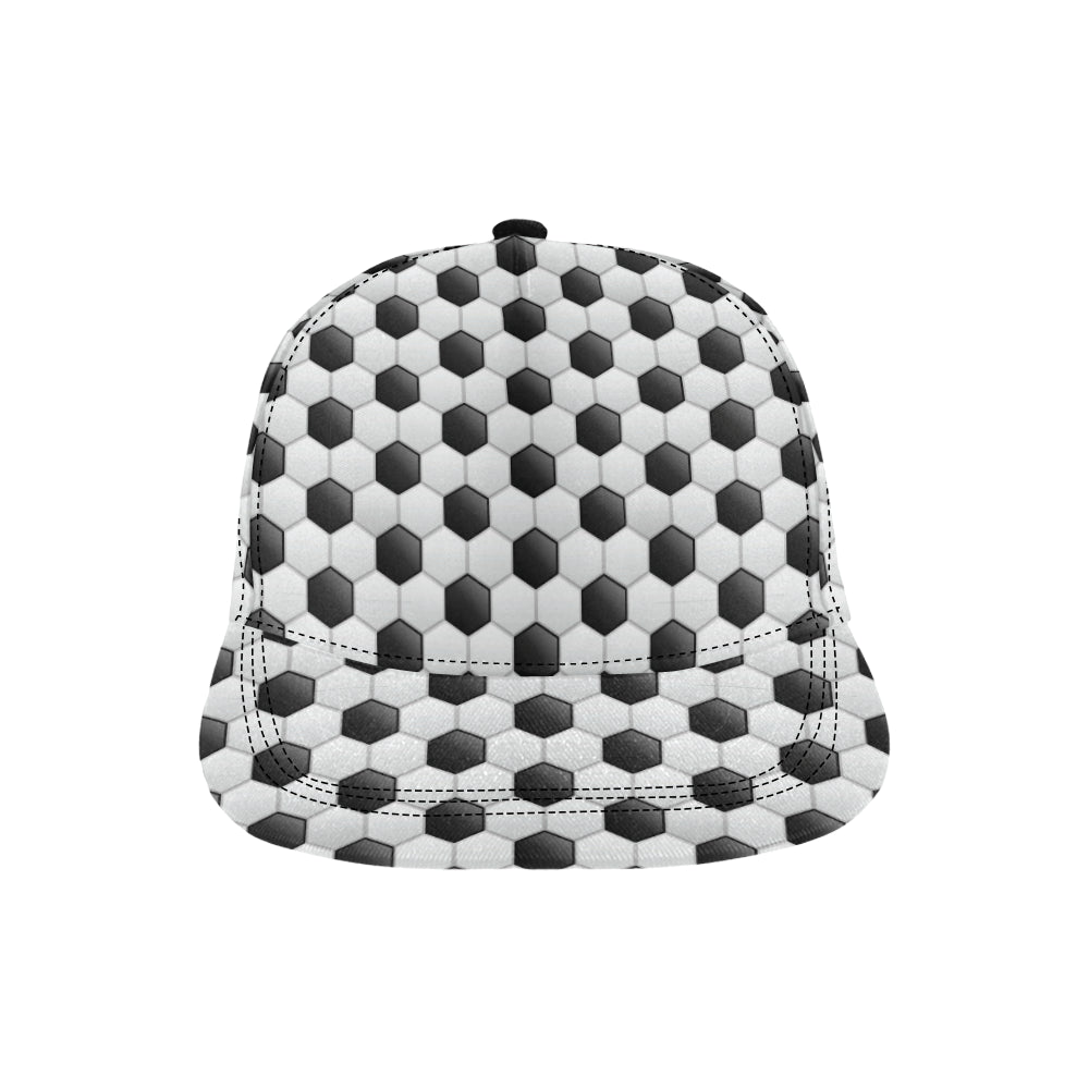 Soccer Ball Texture Print Pattern Snapback Cap