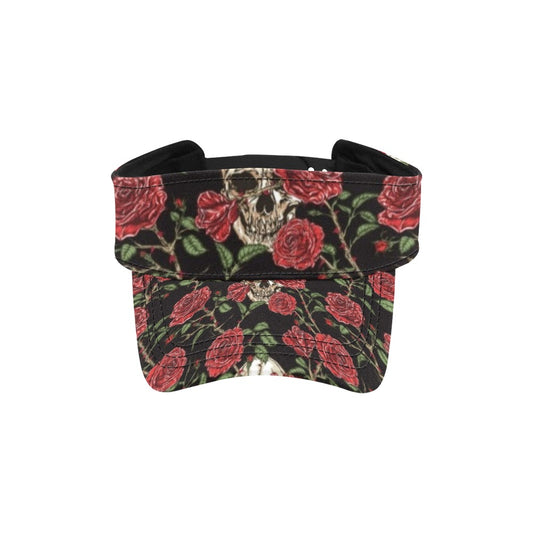 Skull And Roses Print Design LKS303 Unisex Sun Visor