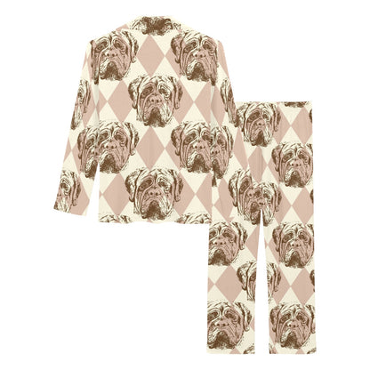 Mastiffs Pattern Print Design 01 Women's Long Pajama Set
