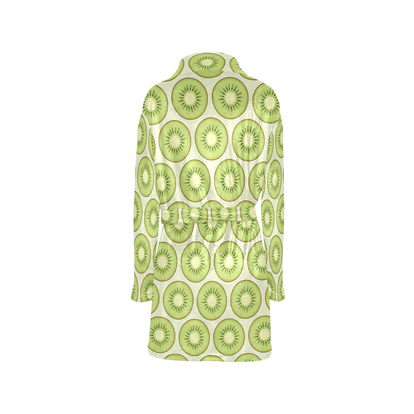 Kiwi Pattern Print Design KW02 Women's Fleece Robe