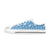 Ski Knit Pattern Print Design LKS302 Women's White Low Top Shoes