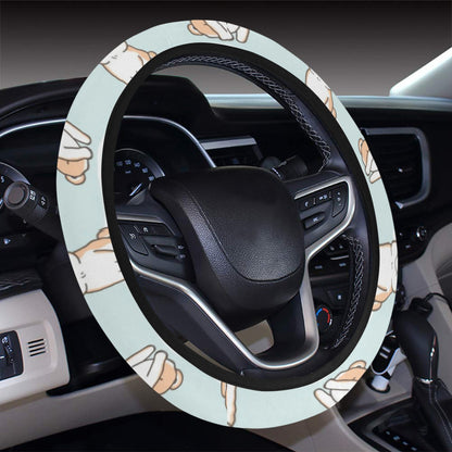 Shiba Inu Print Design LKS3011 Steering Wheel Cover with Elastic Edge