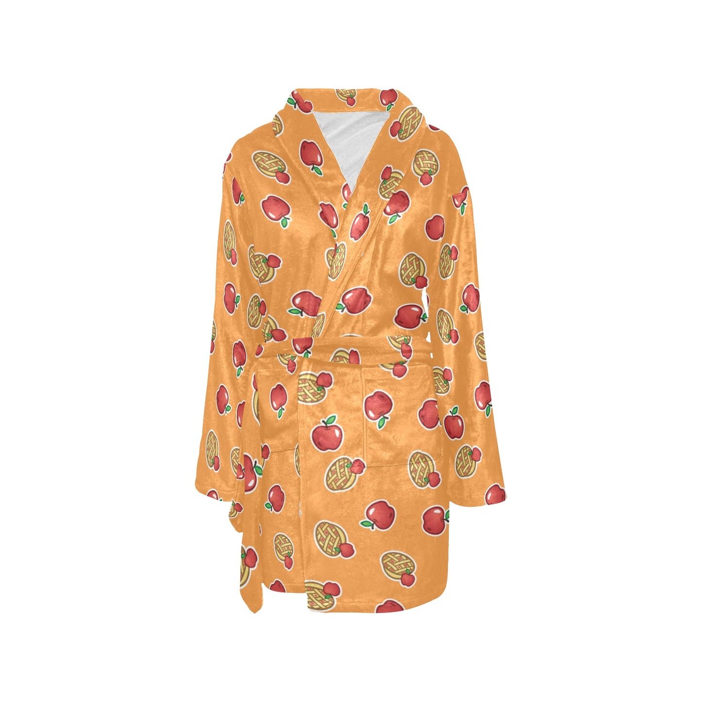 Apple Pie Pattern Print Design 02 Women's Fleece Robe