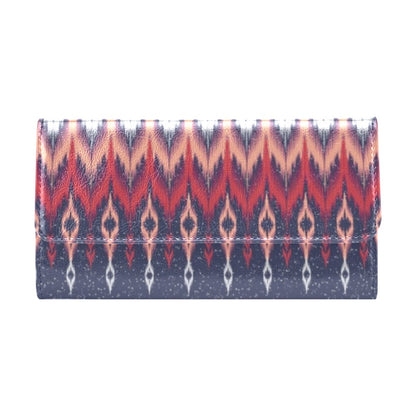 Ikat Print Design LKS401 Women's Trifold Wallet