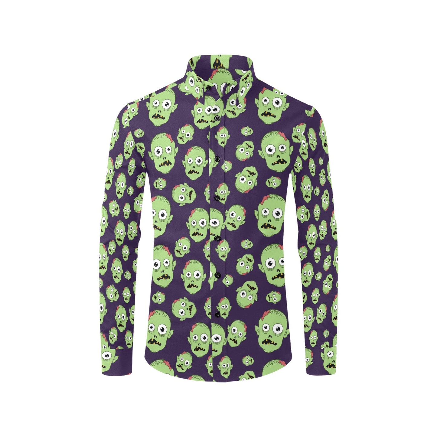 Zombie Print Design LKS303 Men's Long Sleeve Dress Shirt