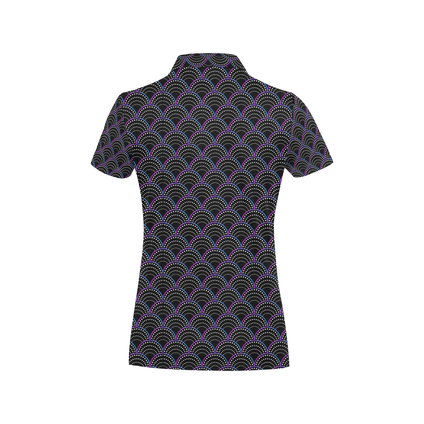 Mermaid Pattern Print Design 09 Women's Polo Shirt