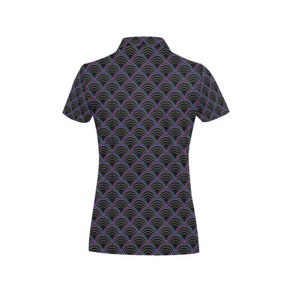 Mermaid Pattern Print Design 09 Women's Polo Shirt