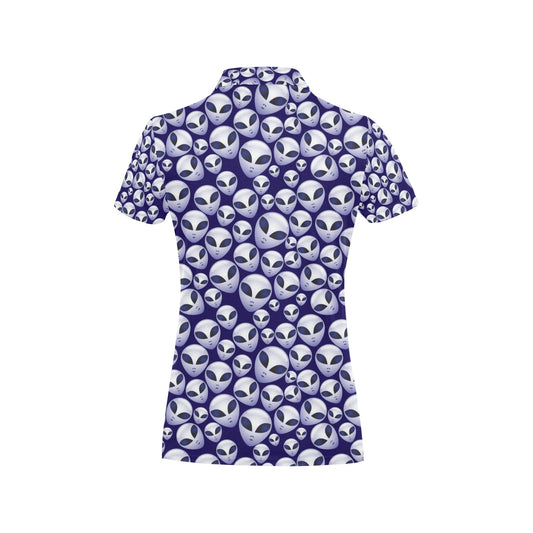 Alien Head Extraterrestrial Women's Polo Shirt