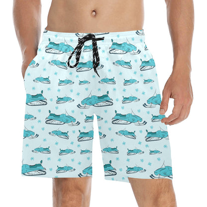 Snowmobile Print Design LKS301 Men's Swim Trunks Beach Shorts
