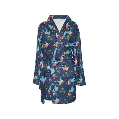 Fairy with flower Print Pattern Women's Fleece Robe