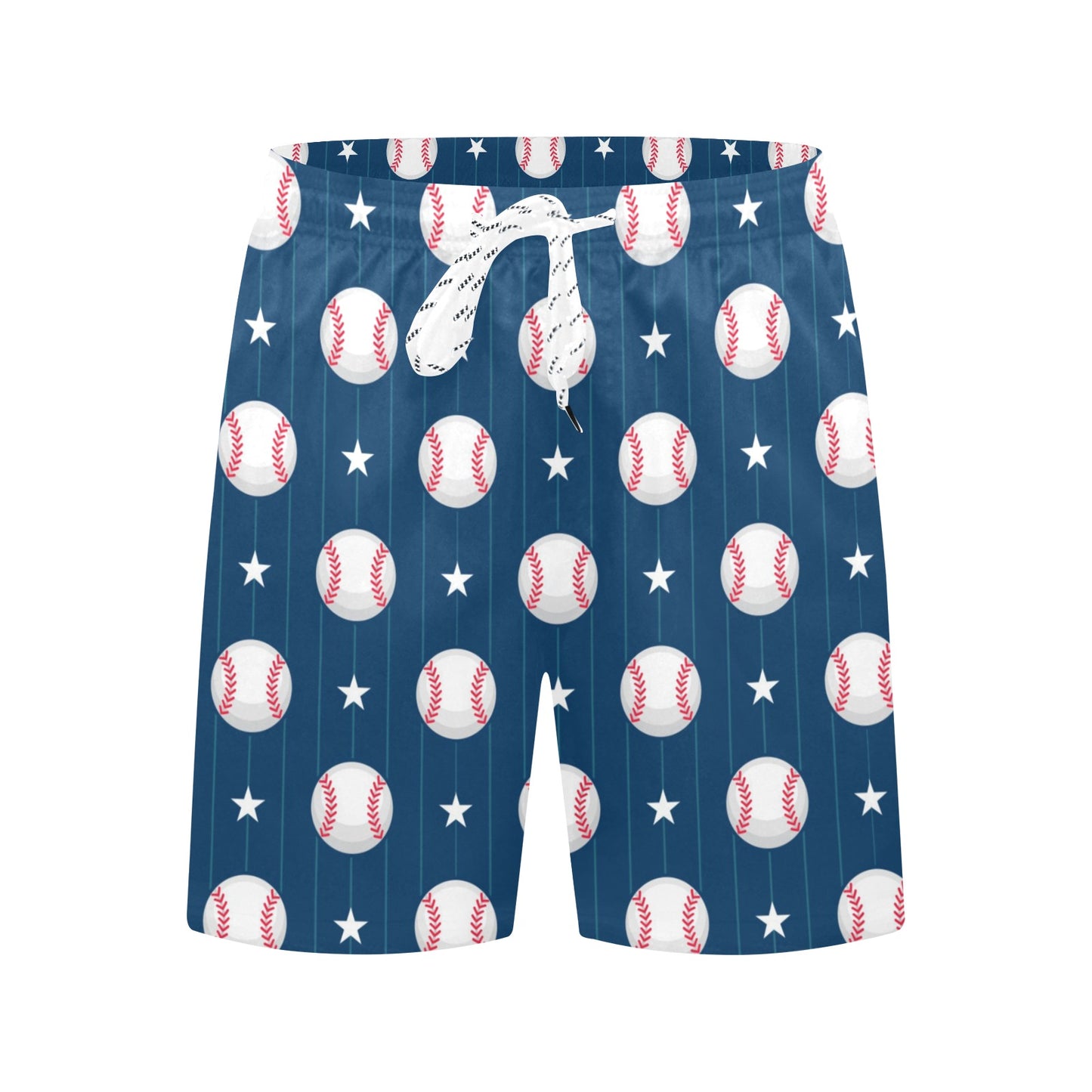 Baseball Star Print Pattern Men's Swim Trunks Beach Shorts