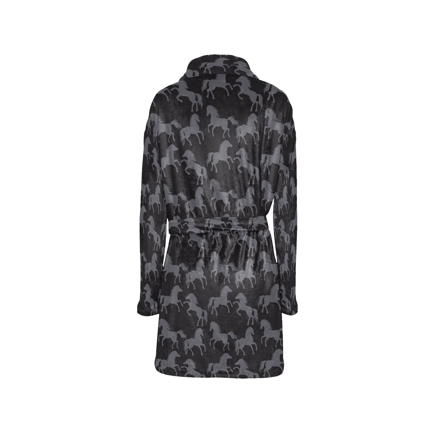 Horse Print Design LKS305 Women's Fleece Robe
