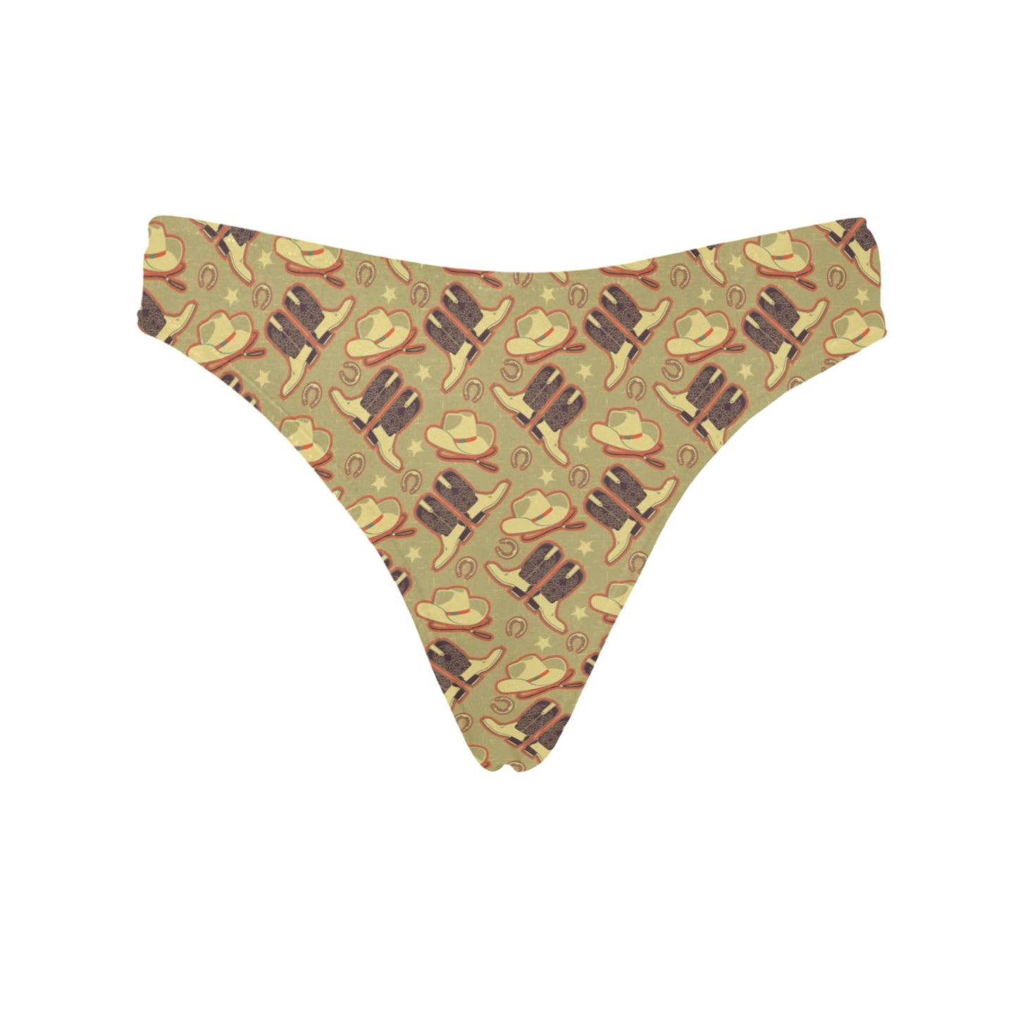 Western Cowboy Themed Women's Thongs