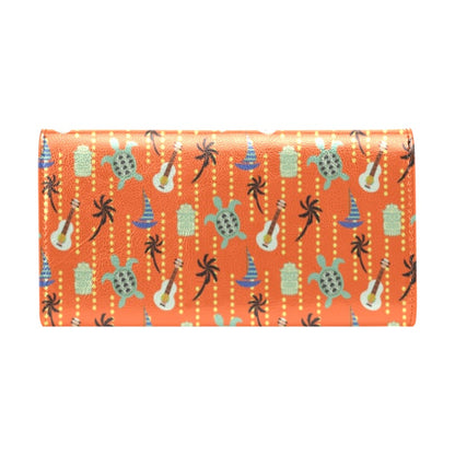 Ukulele Print Design LKS402 Women's Trifold Wallet