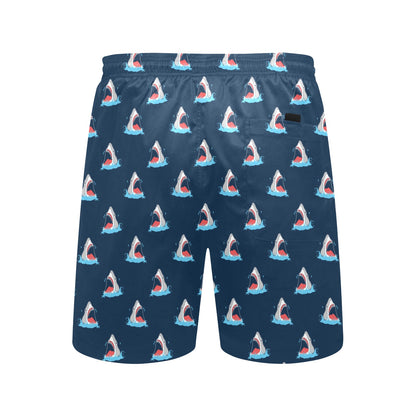 Shark Print Design LKS3010 Men's Swim Trunks Beach Shorts