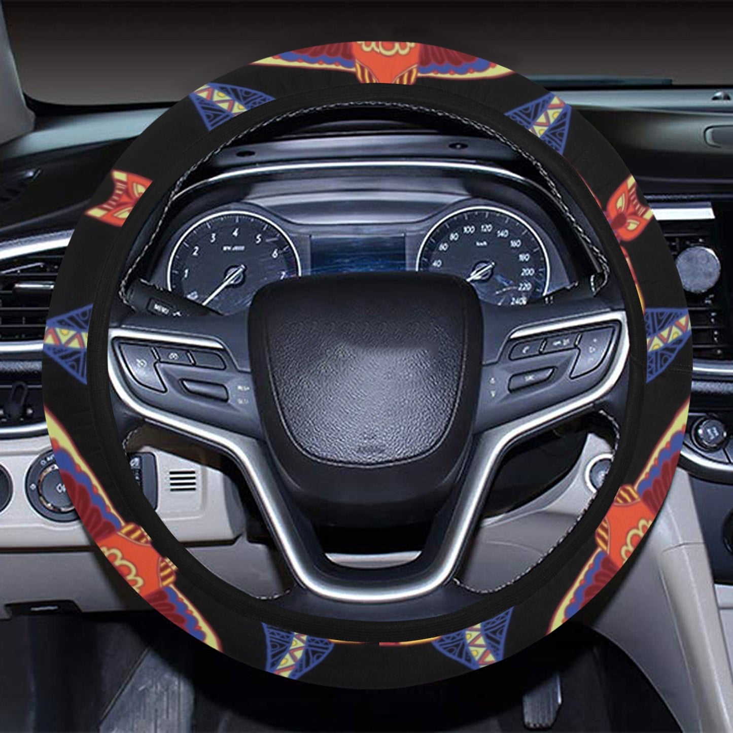 Totem Print Design LKS301 Steering Wheel Cover with Elastic Edge