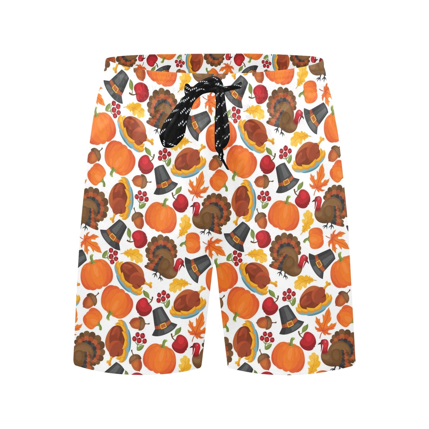 Thanksgiving Print Design LKS304 Men's Swim Trunks Beach Shorts