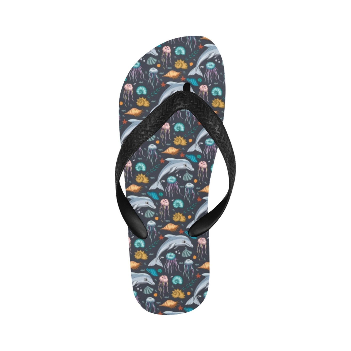 Underwater Dolphin Print Design LKS304 Flip Flops