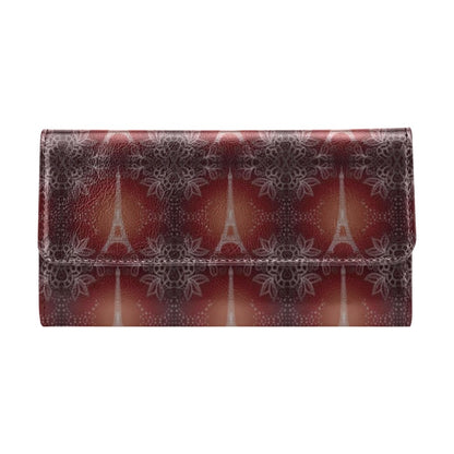 Eiffel Tower Drawing Print Women's Trifold Wallet