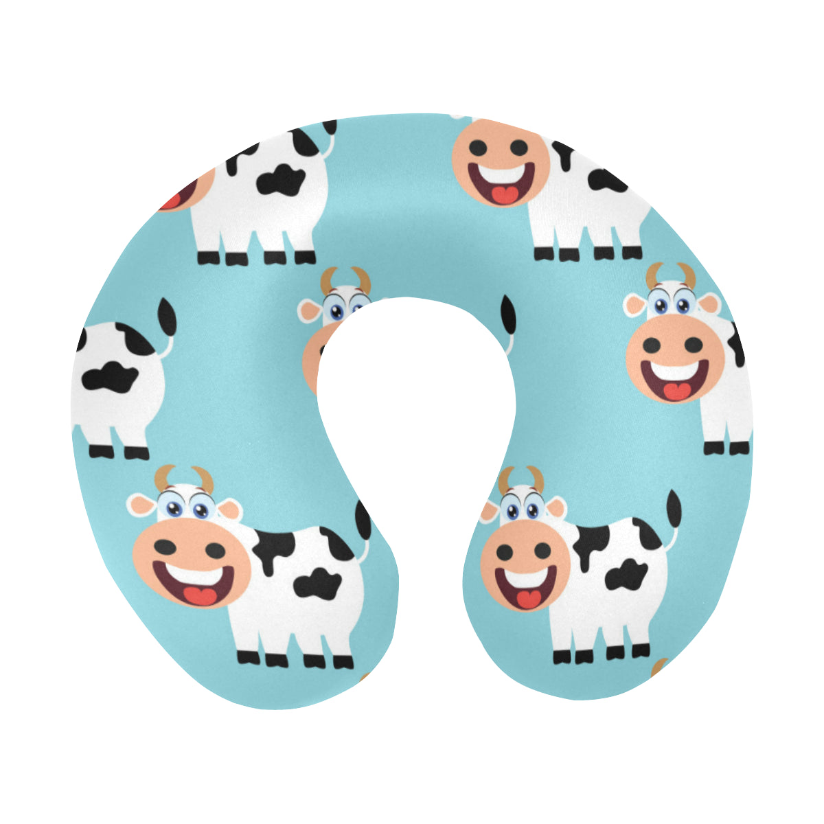 Cattle Cute Pattern Print Design 01 U-Shaped Travel Neck Pillow