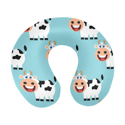 Cattle Cute Pattern Print Design 01 U-Shaped Travel Neck Pillow
