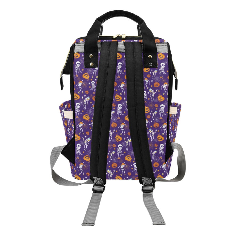 Skeleton Halloween Dance Print Design LKS304 Diaper Bag Backpack