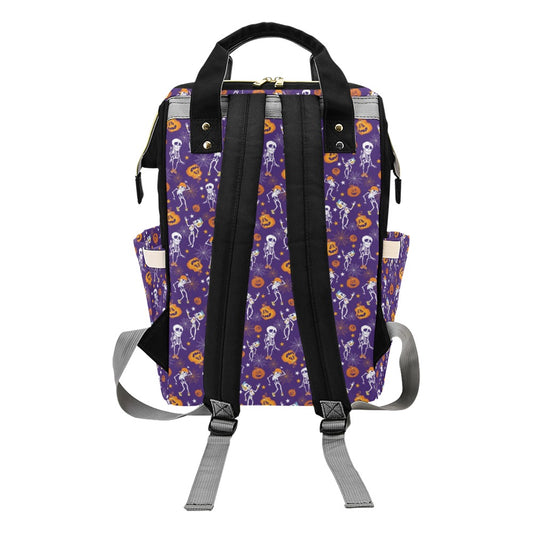 Skeleton Halloween Dance Print Design LKS304 Diaper Bag Backpack